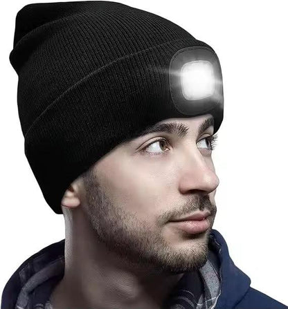 GORRO REPRODUCTO DE MÚSICA CON LINTERNA